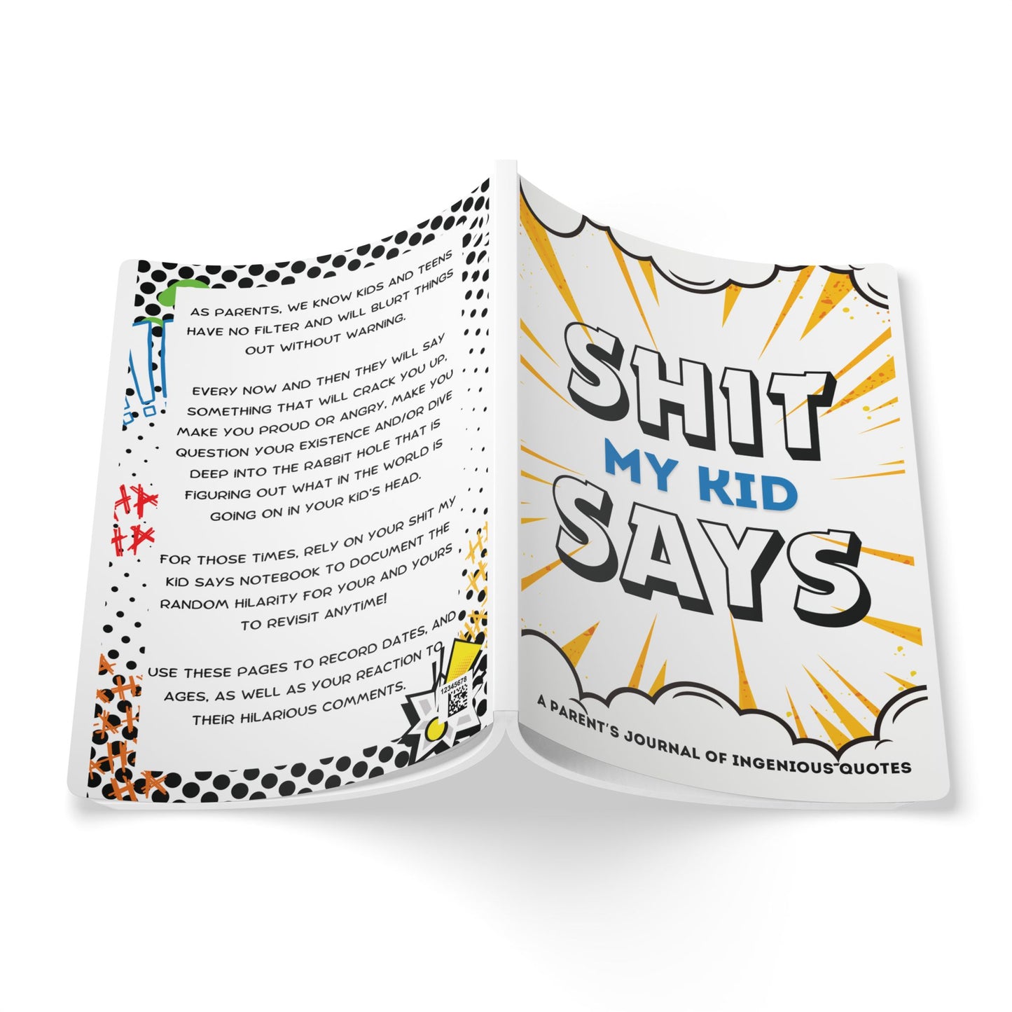Funny Softcover Journal for Parents - "Shit My Kid Says"