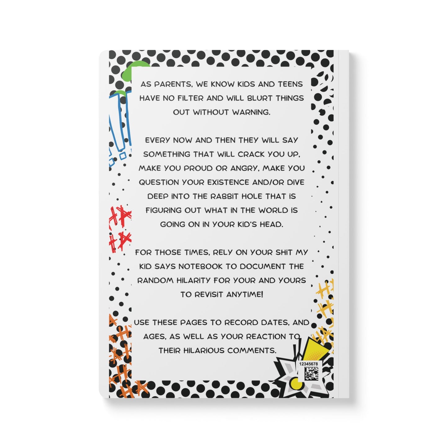 Funny Softcover Journal for Parents - "Shit My Kid Says"