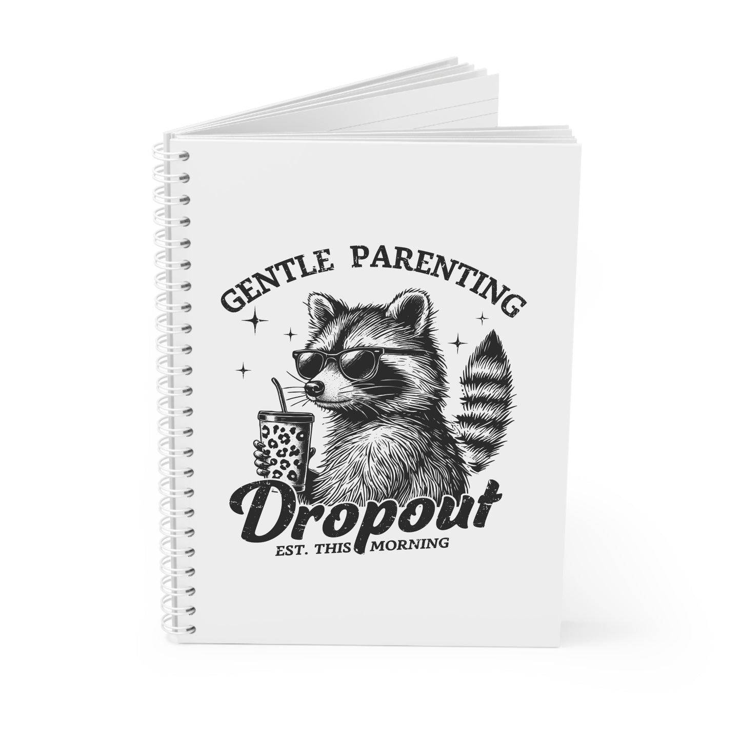 Gentle Parenting Raccoon Spiral Notebook | Fun and Quirky Journal for Parents - Mother's Day - Mom Life