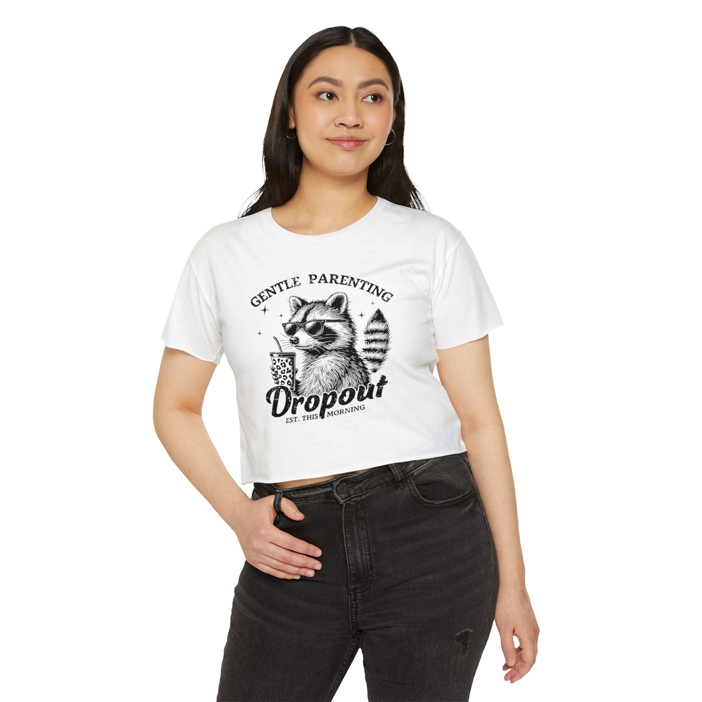 Gentle Parenting Dropout Crop Top - Fun and Stylish Women's Festival Tee