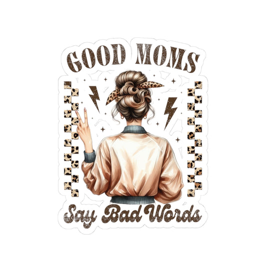 Stickers: Good Moms Say Bad Words Retro Style Kiss-Cut Stickers