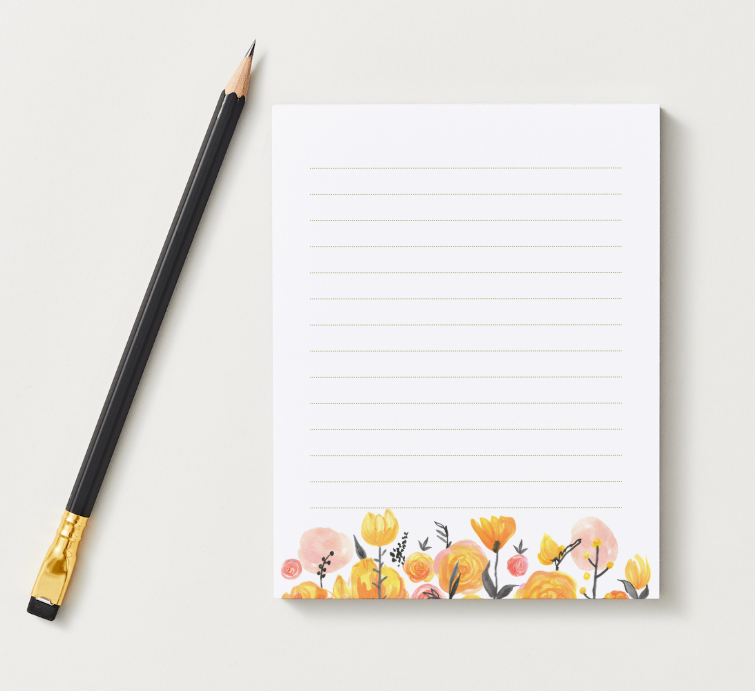 Lined Notepad - Name plate companion