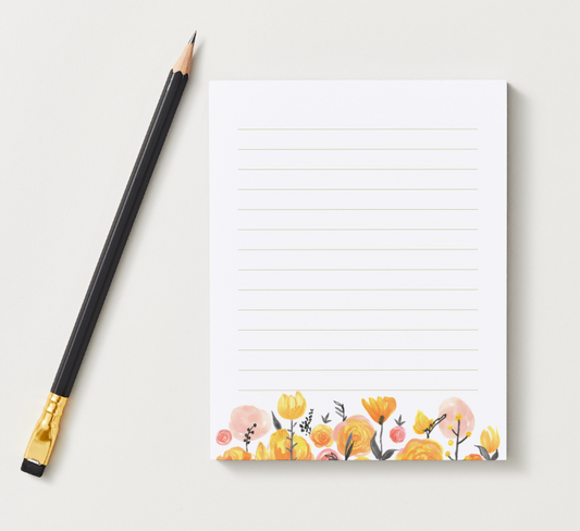 Lined Notepad - Name plate companion
