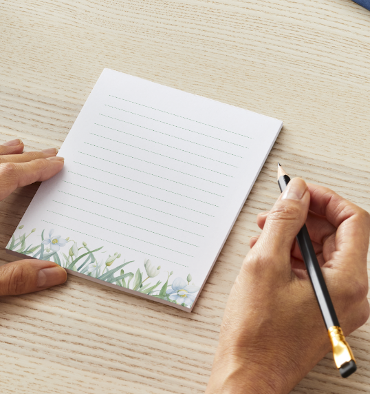 Lined Notepad - Name plate companion