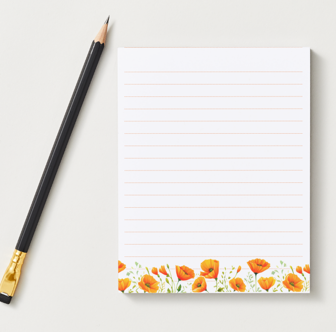 Lined Notepad - Name plate companion