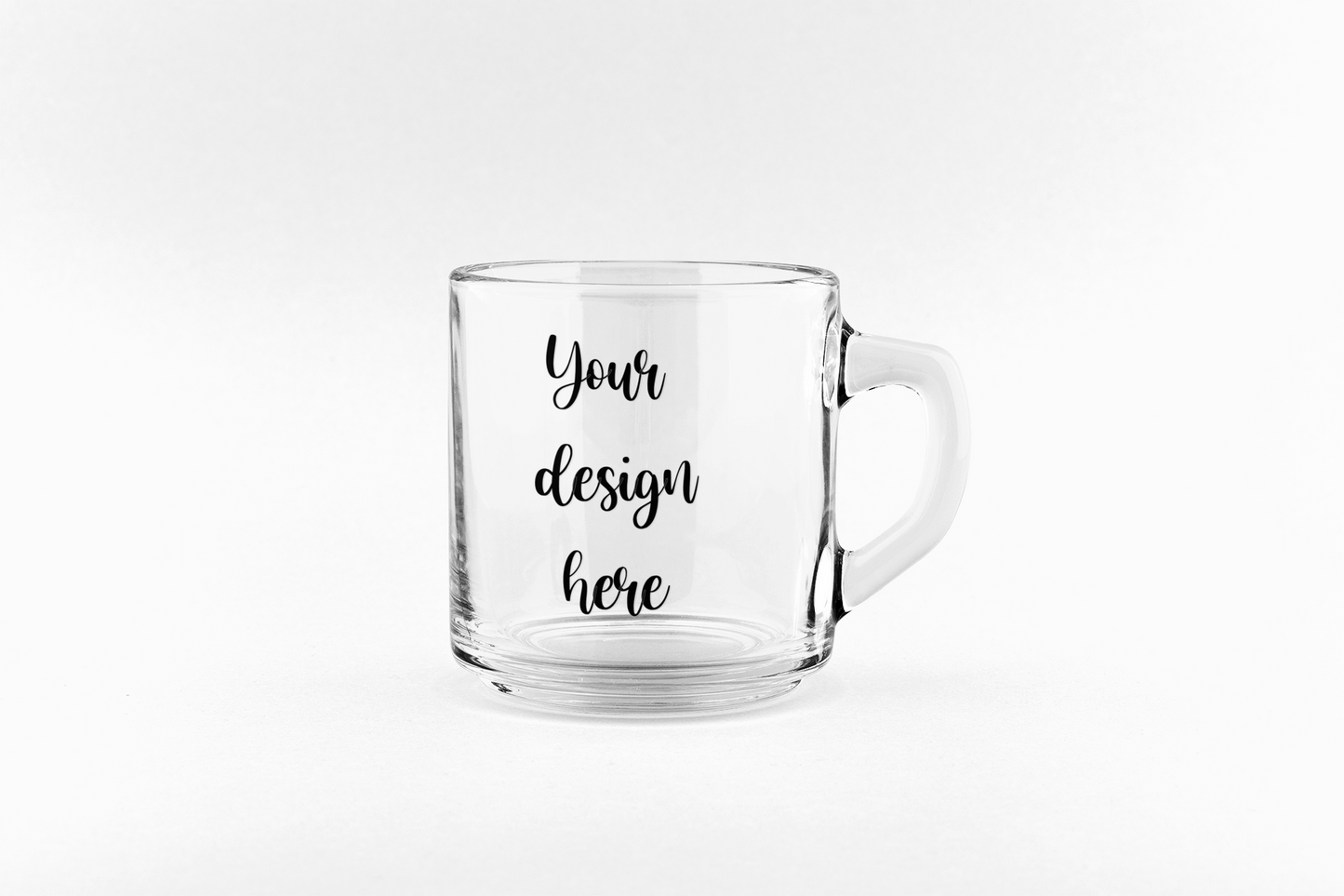 Custom Personalized Coffee Mug - Clear glass