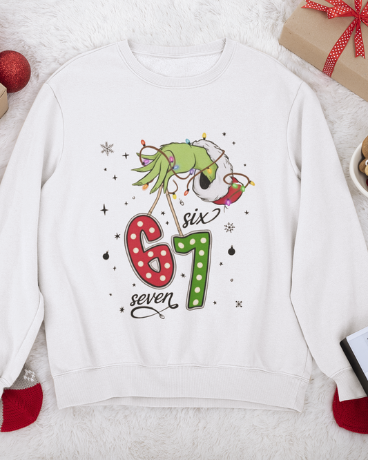 Grinchy 6 7 Christmas Sweatshirt